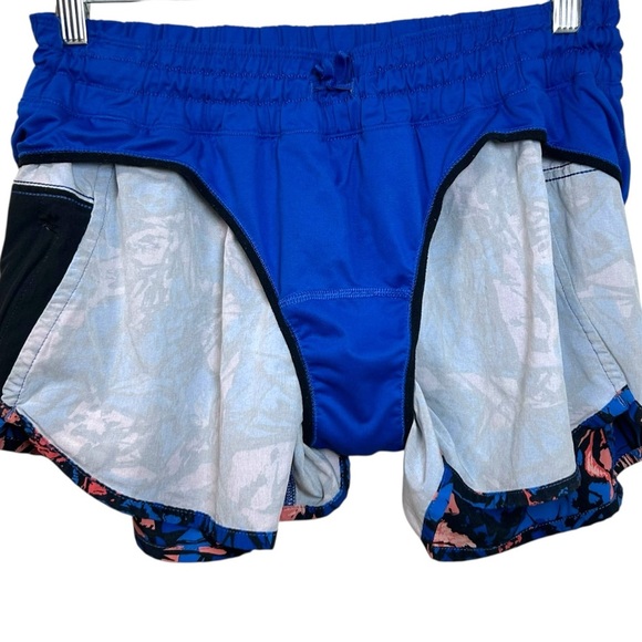 Lululemon Women’s ‘Tracker Short IV’ Paint Storm Print, Harbor Blue, Black SZ 12 - Picture 11 of 13